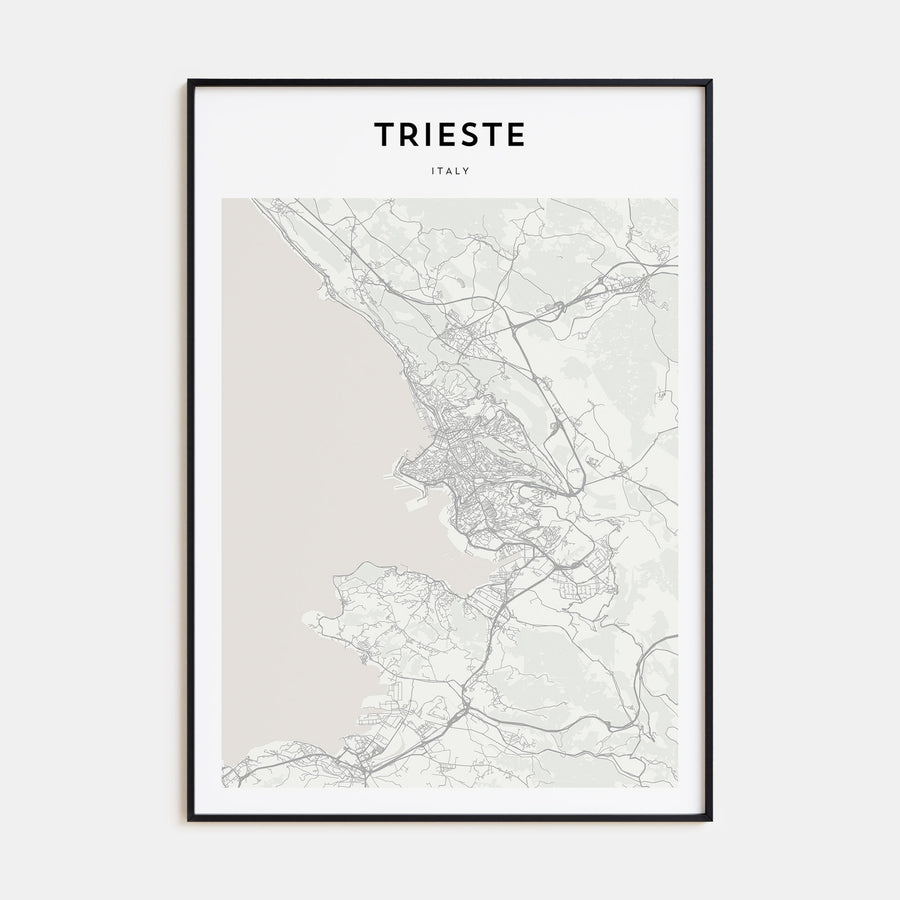 Trieste Map Portrait Poster
