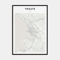 Trieste Map Portrait Poster
