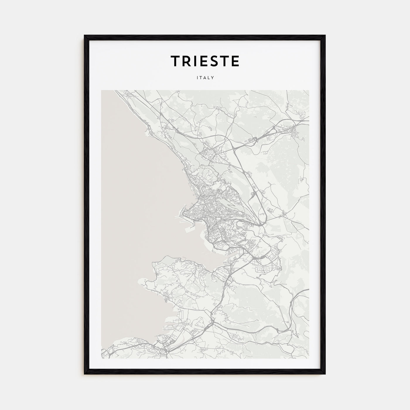 Trieste Map Portrait Poster