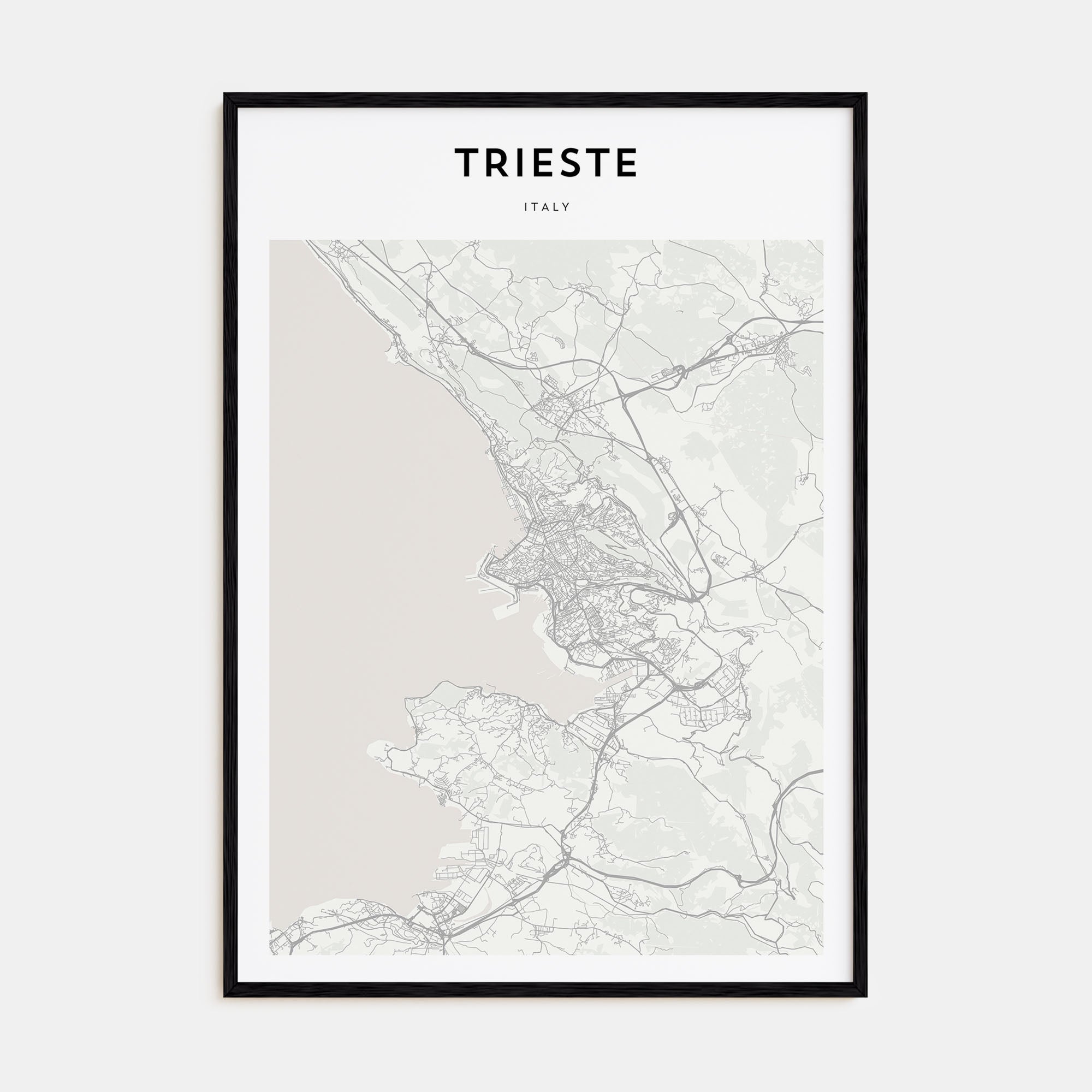 Trieste Map Portrait Poster