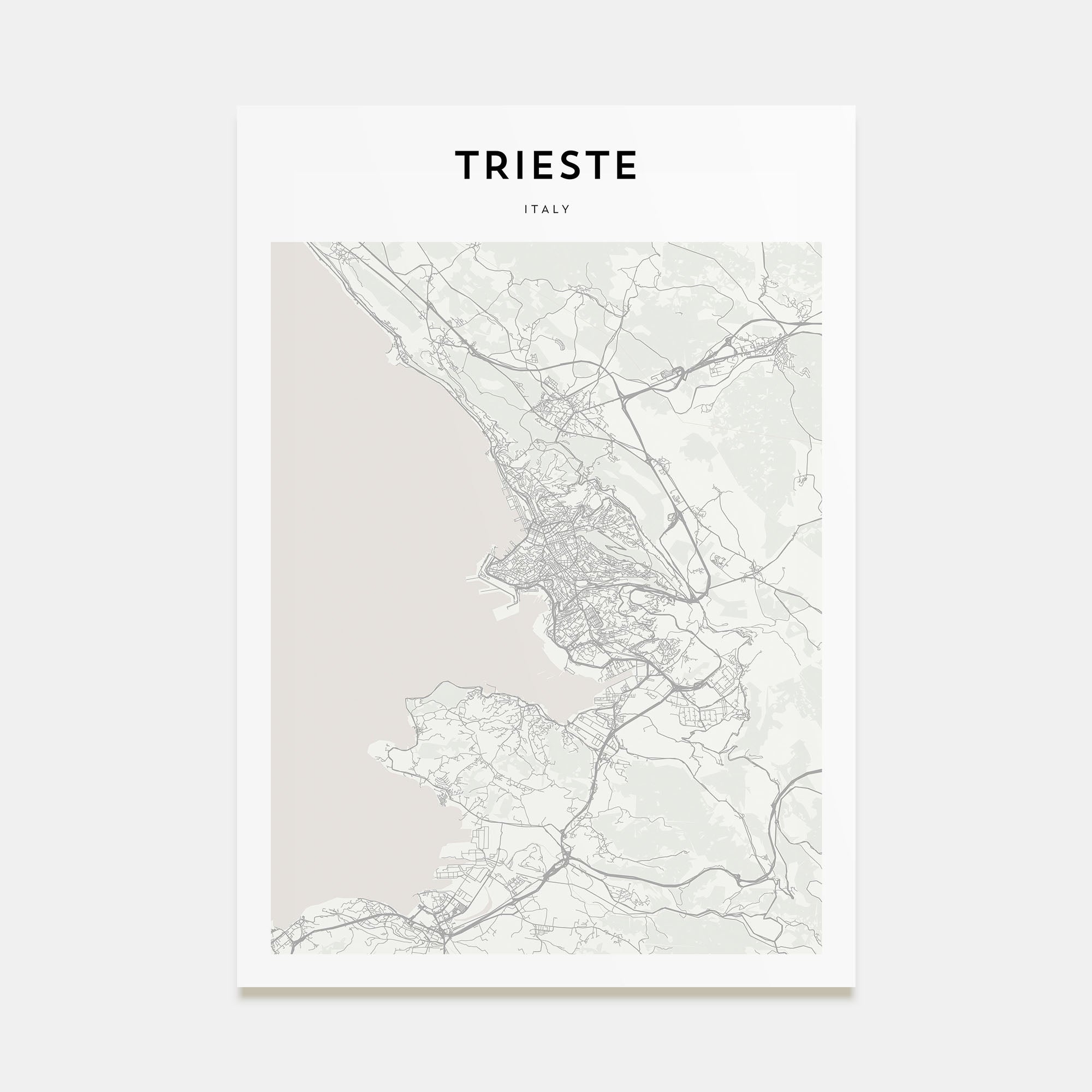 Trieste Map Portrait Poster