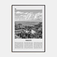 Trieste Travel B&W Poster