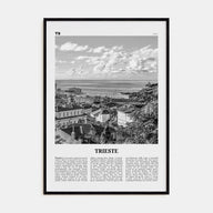 Trieste Travel B&W Poster