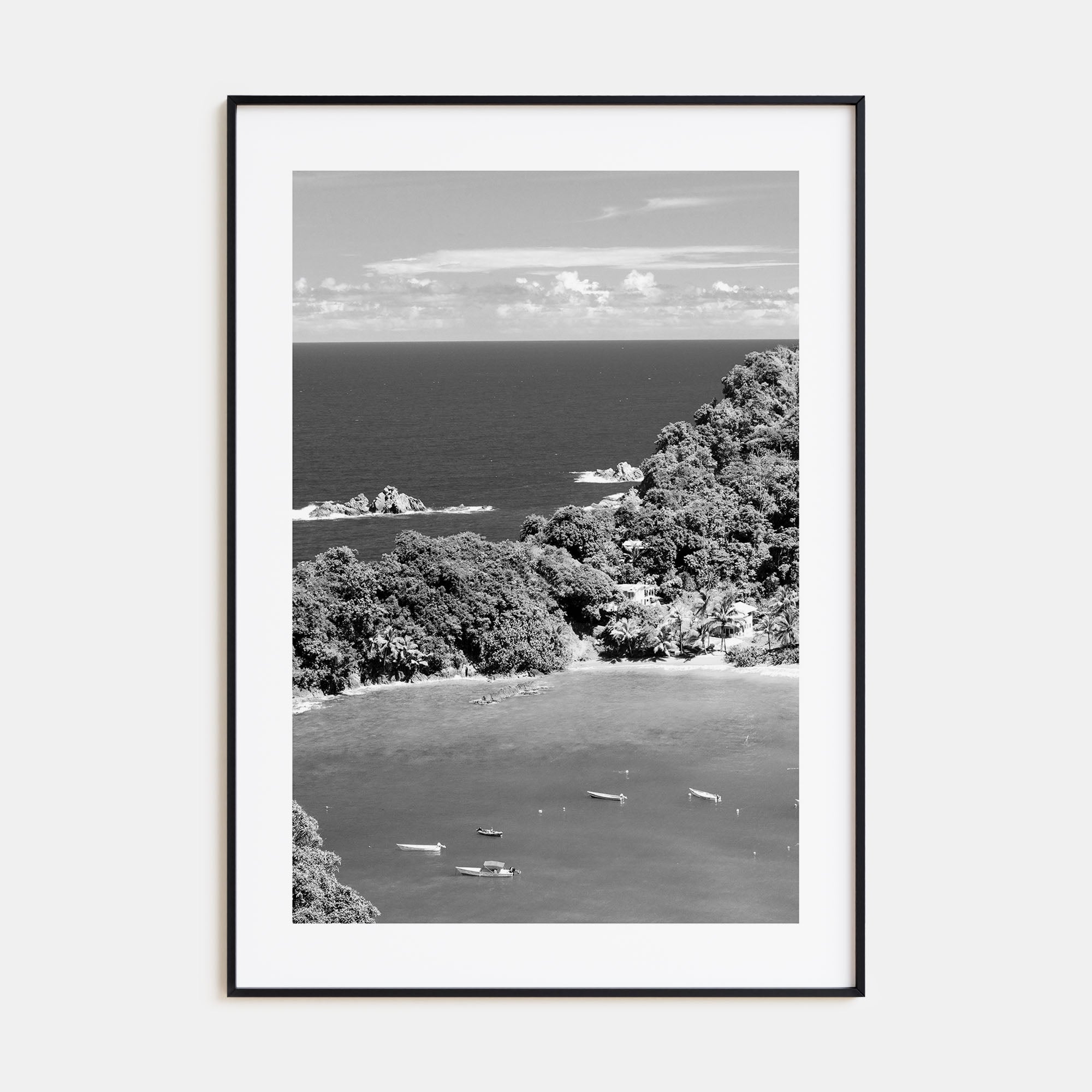 Trinidad and Tobago Photo B&W Poster
