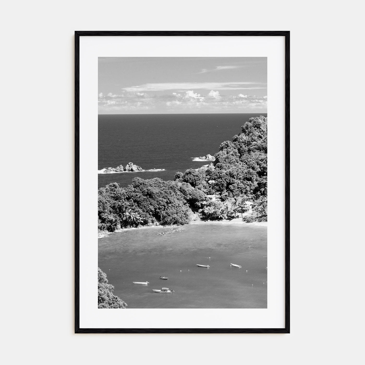 Trinidad and Tobago Photo B&W Poster