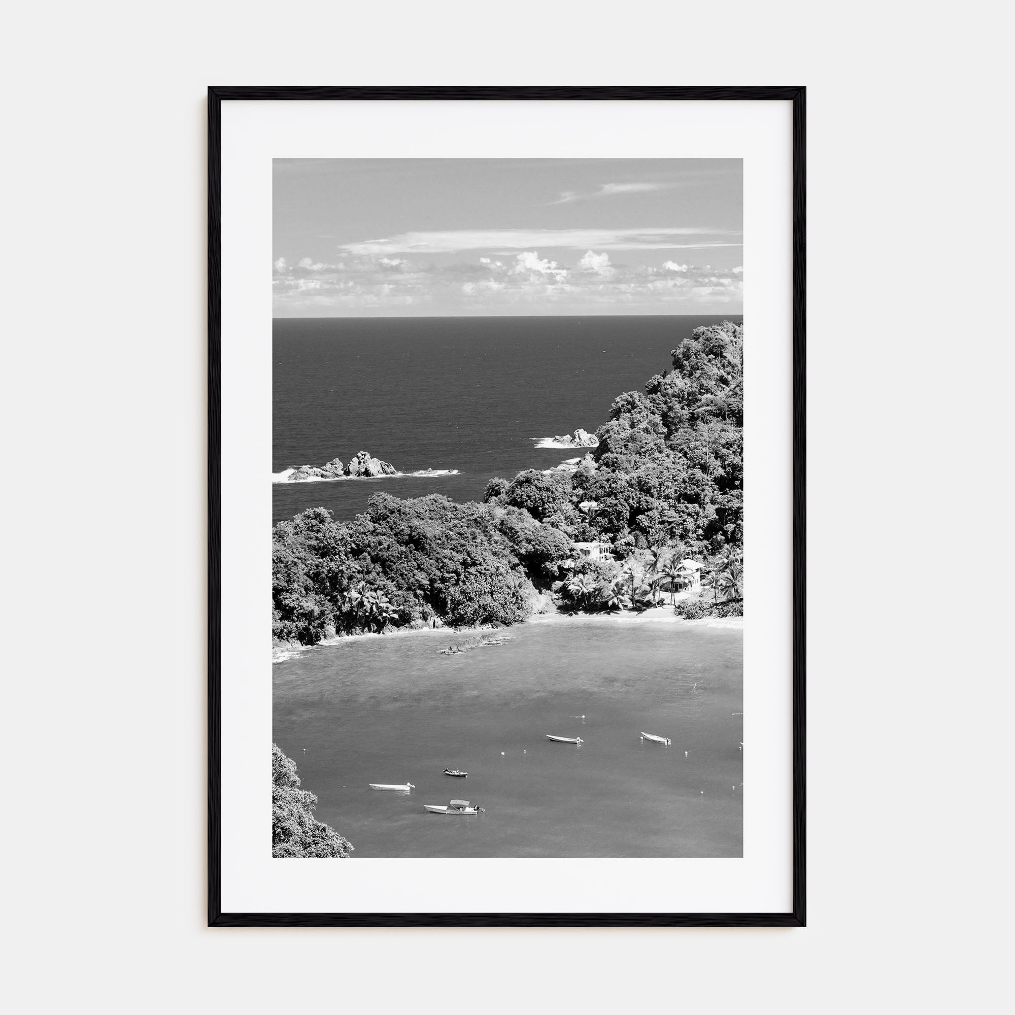 Trinidad and Tobago Photo B&W Poster