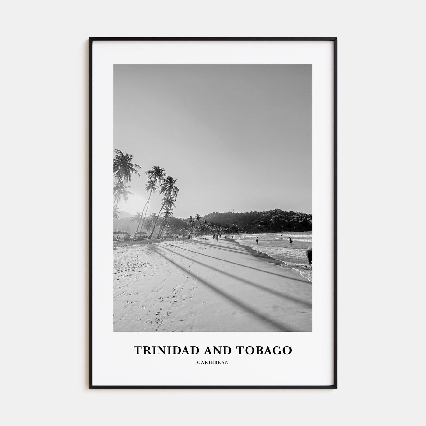 Trinidad and Tobago Portrait B&W No 1 Poster