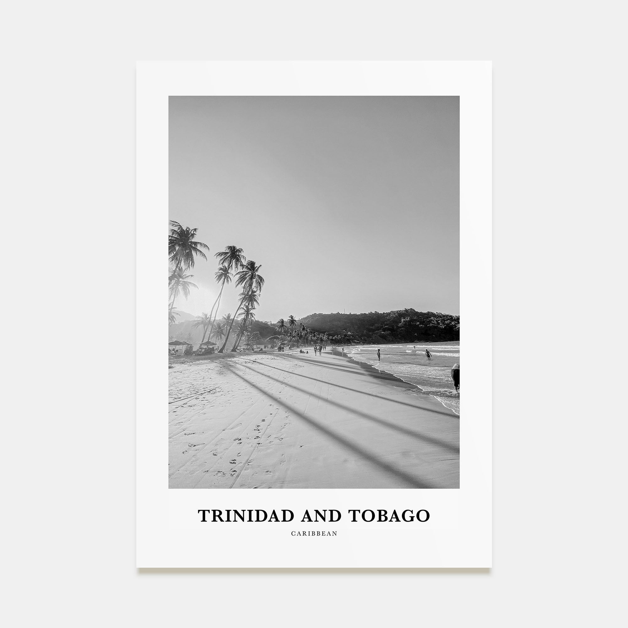 Trinidad and Tobago Portrait B&W No 1 Poster