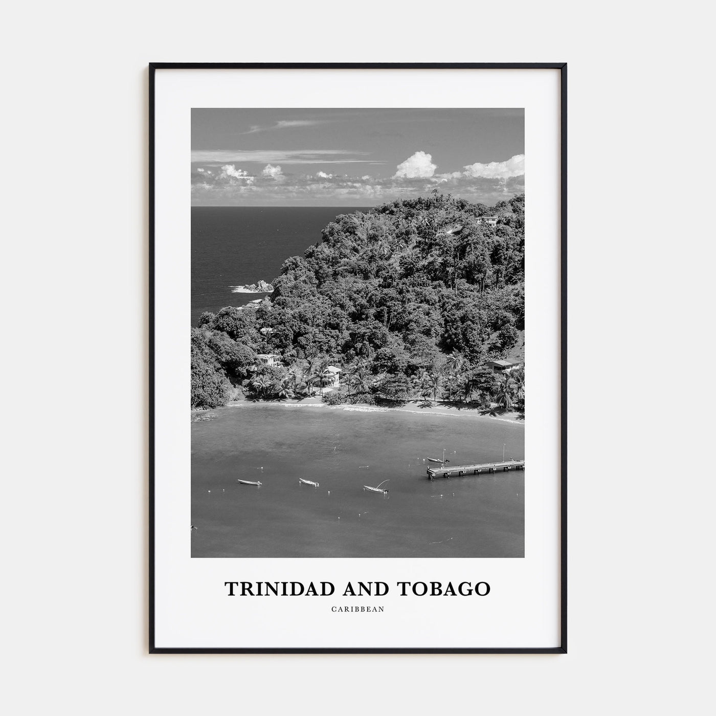 Trinidad and Tobago Portrait B&W No 2 Poster