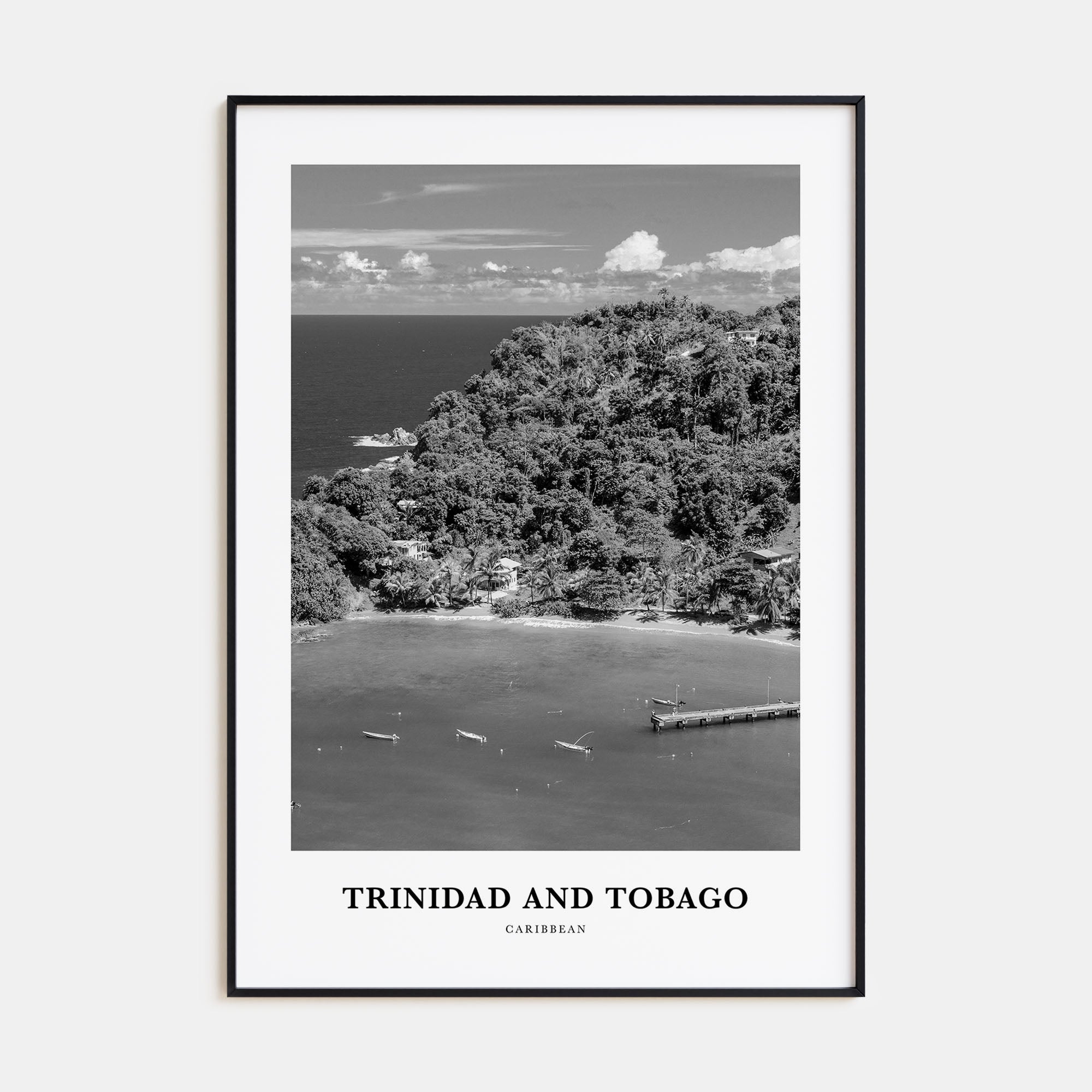 Trinidad and Tobago Portrait B&W No 2 Poster
