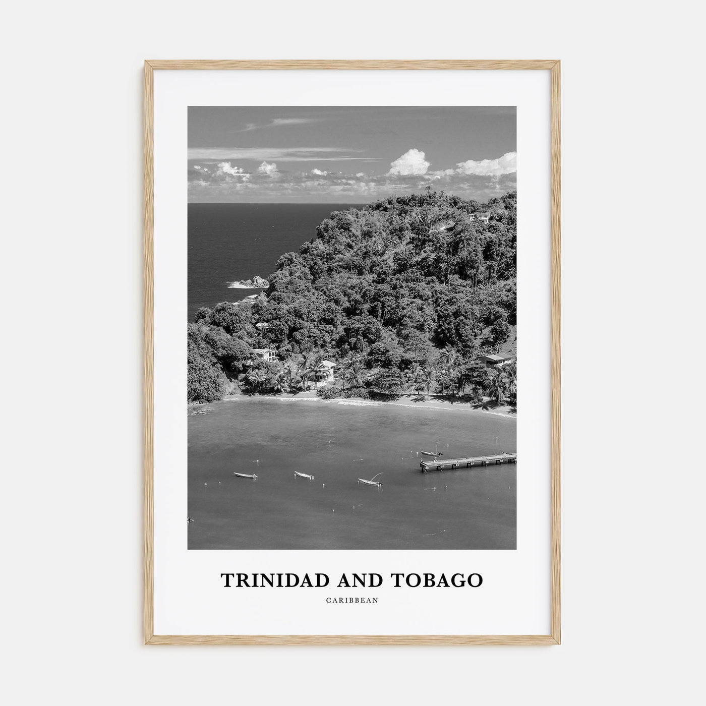 Trinidad and Tobago Portrait B&W No 2 Poster
