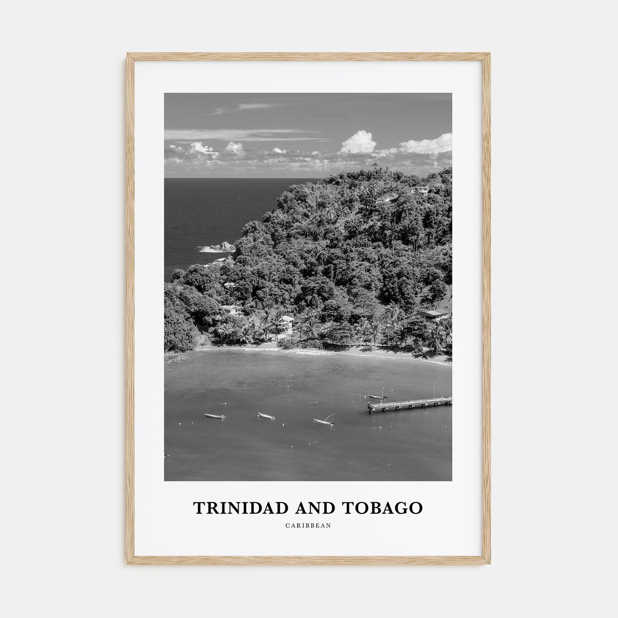 Trinidad and Tobago Portrait B&W No 2 Poster