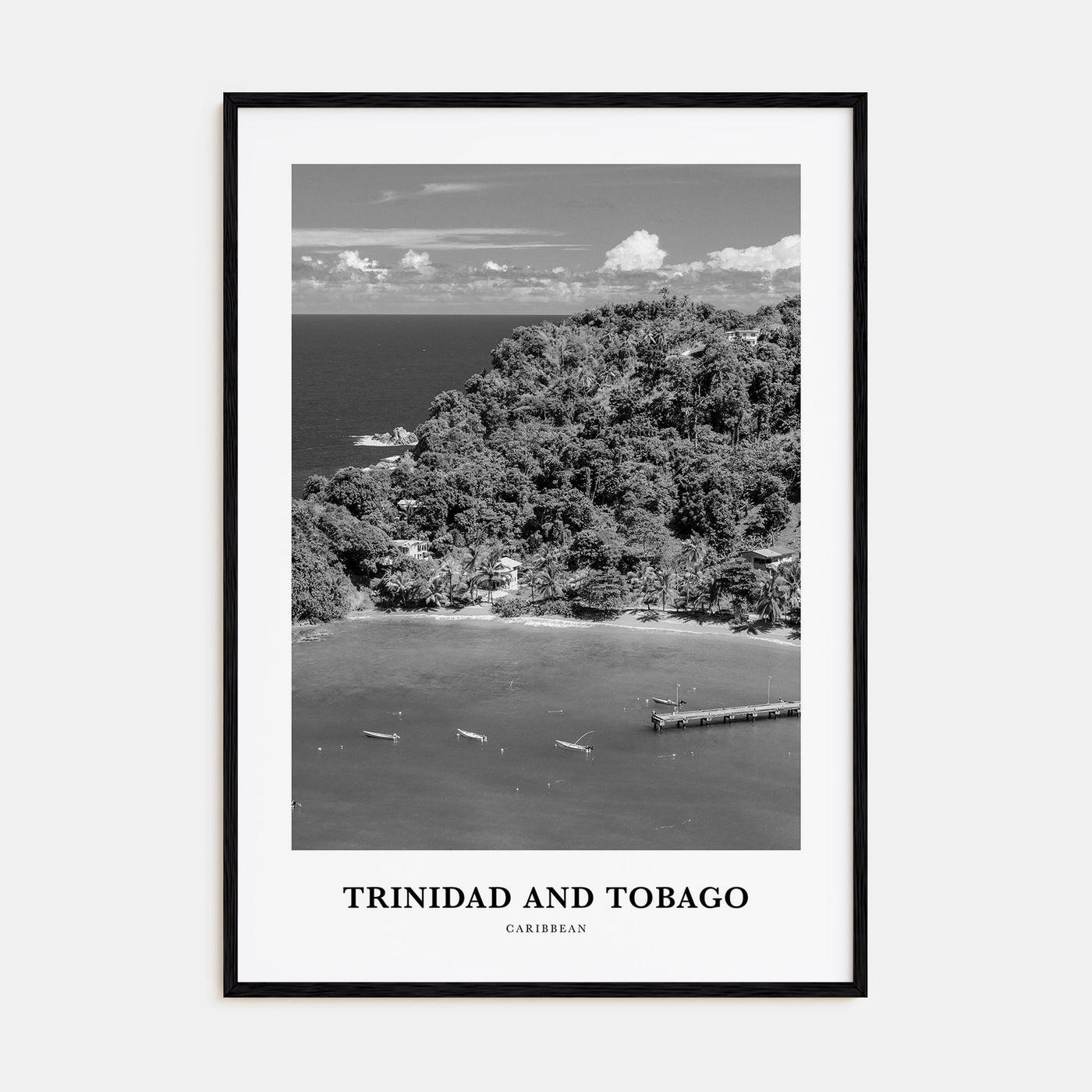 Trinidad and Tobago Portrait B&W No 2 Poster