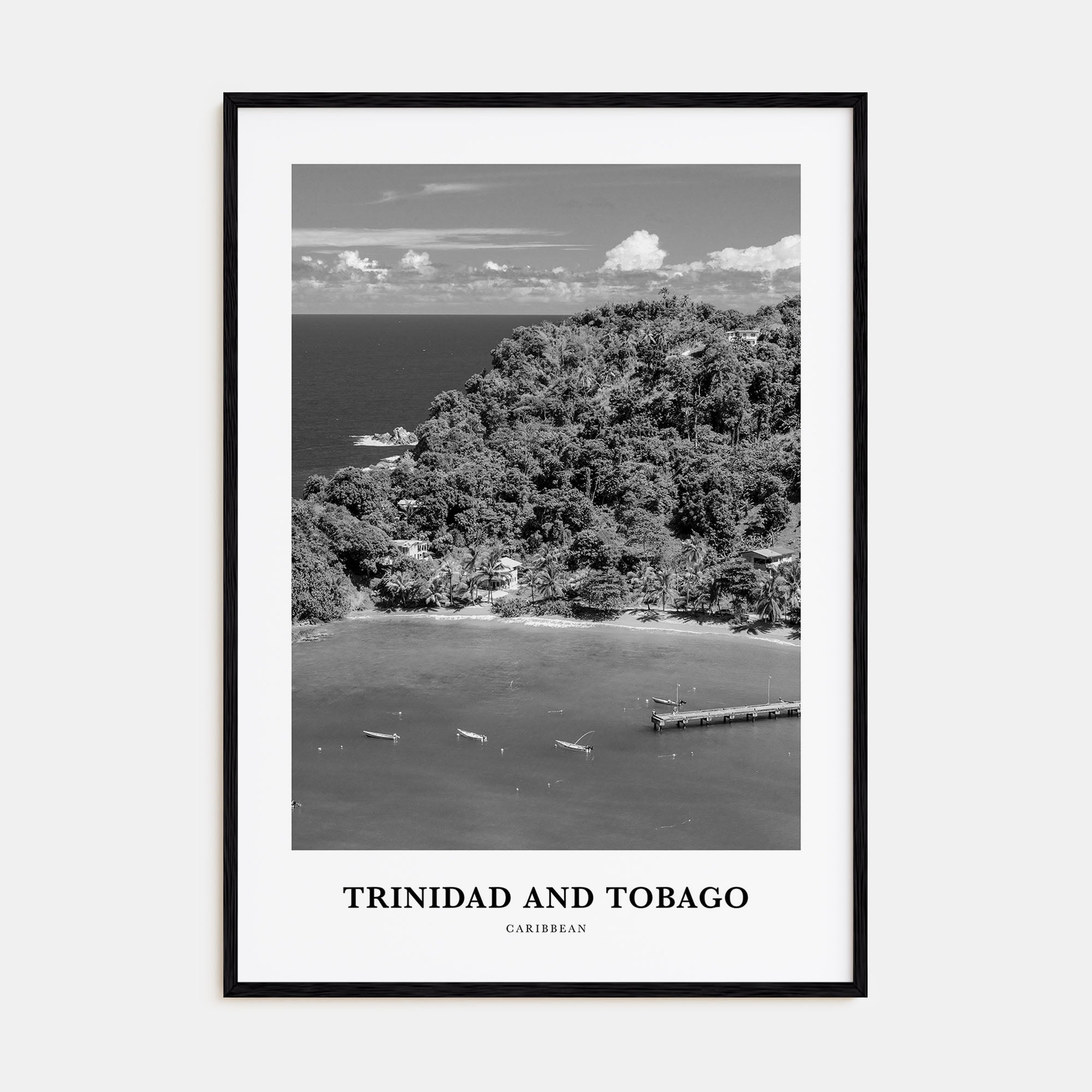 Trinidad and Tobago Portrait B&W No 2 Poster