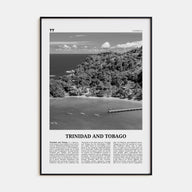 Trinidad and Tobago Travel B&W No 2 Poster