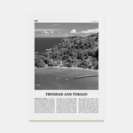 Trinidad and Tobago Travel B&W No 2 Poster