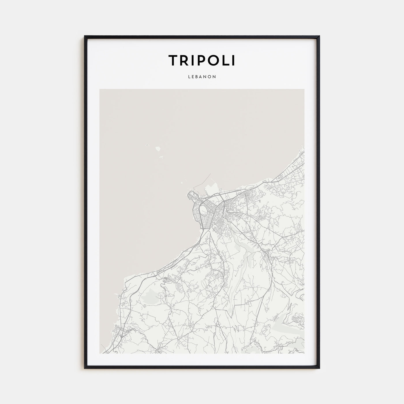 Tripoli, Lebanon Map Portrait Poster