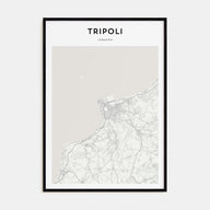 Tripoli, Lebanon Map Portrait Poster