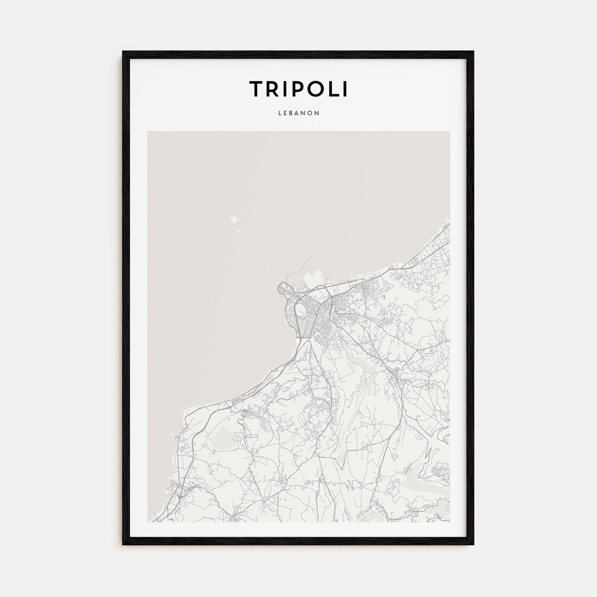 Tripoli, Lebanon Map Portrait Poster