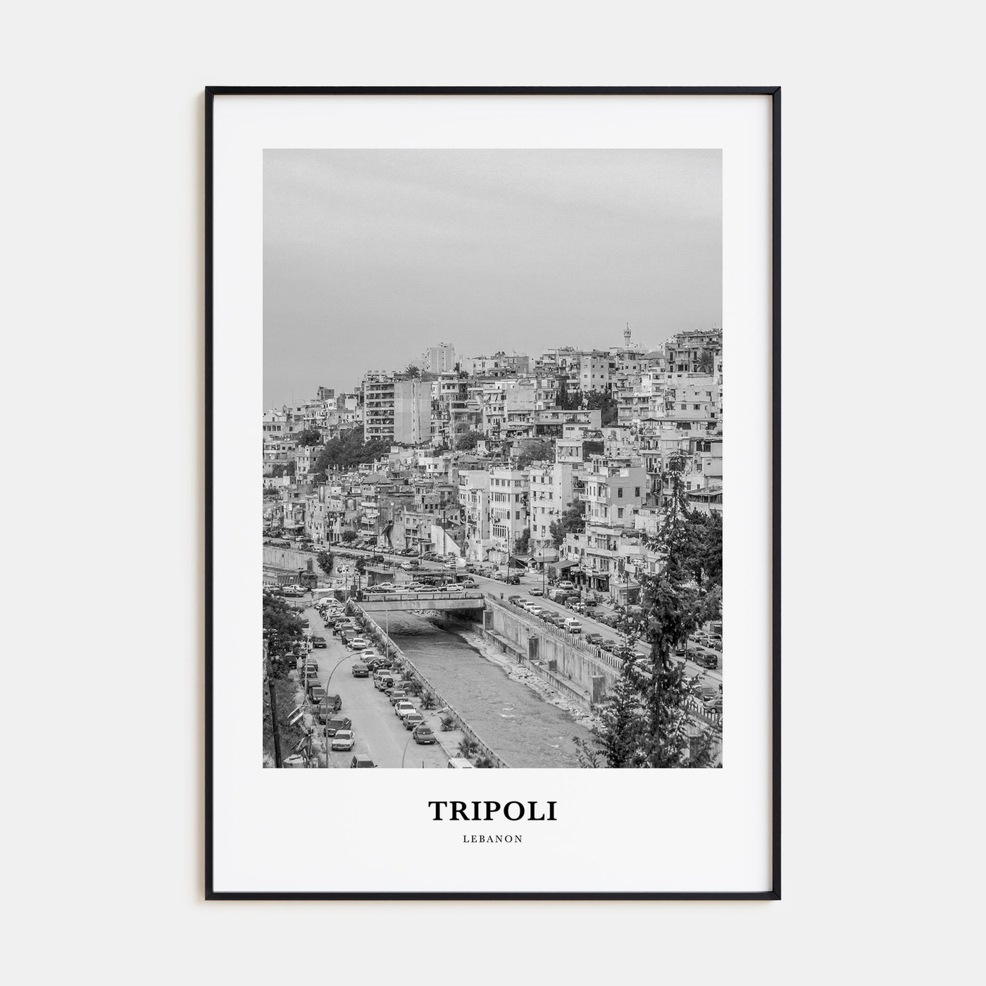 Tripoli, Lebanon Portrait B&W No 1 Poster