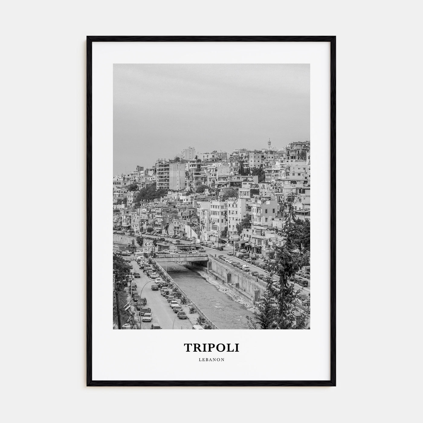 Tripoli, Lebanon Portrait B&W No 1 Poster