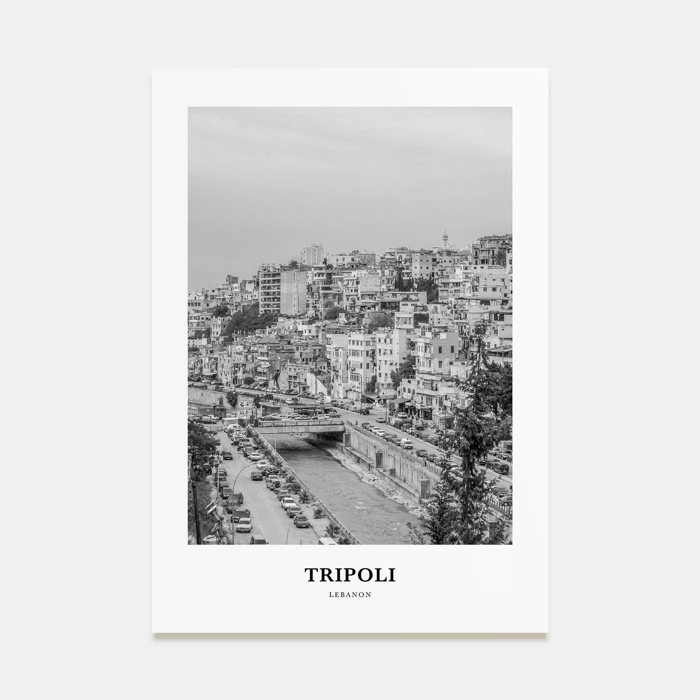 Tripoli, Lebanon Portrait B&W No 1 Poster