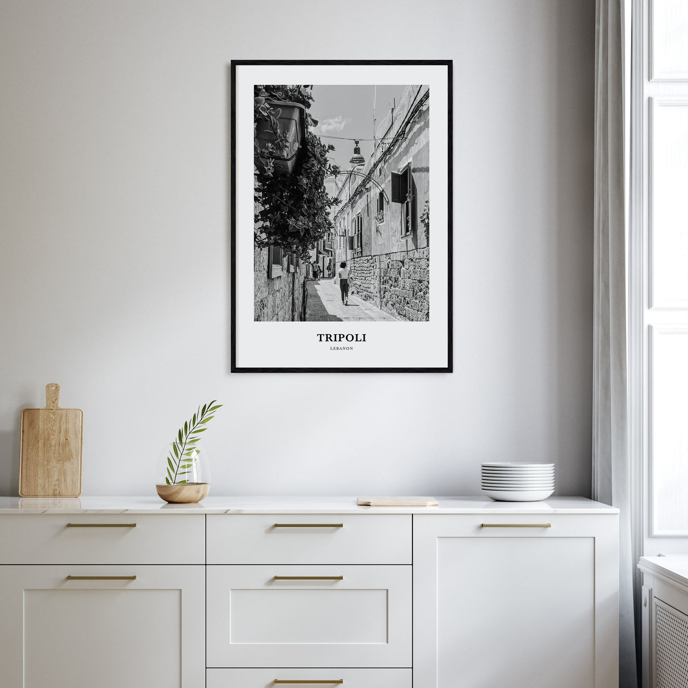 Tripoli, Lebanon Portrait B&W No 2 Poster