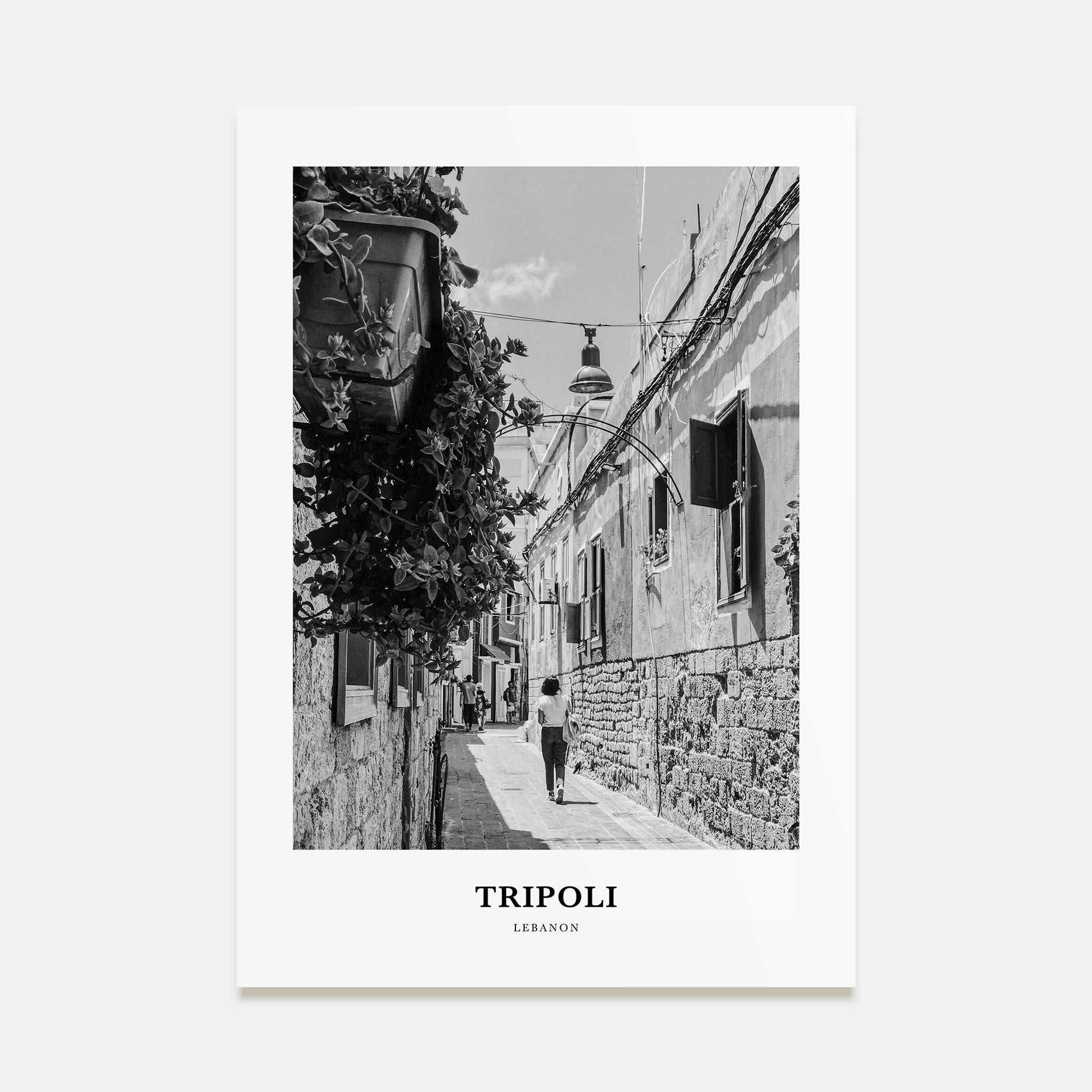 Tripoli, Lebanon Portrait B&W No 2 Poster