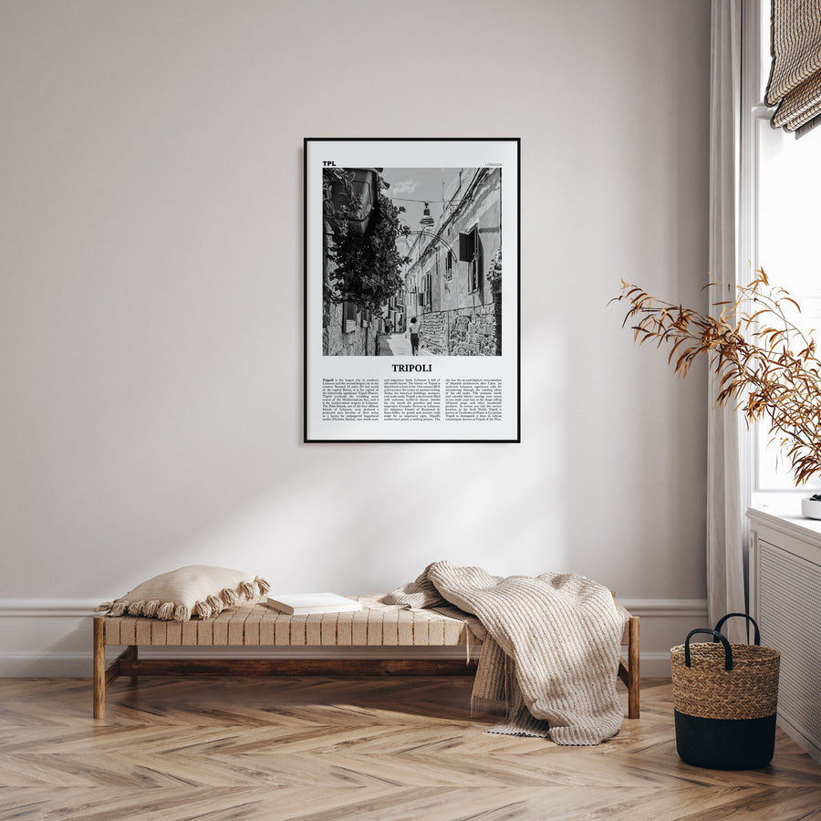 Tripoli, Lebanon Travel B&W No 1 Poster