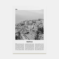 Tripoli, Lebanon Travel B&W No 2 Poster