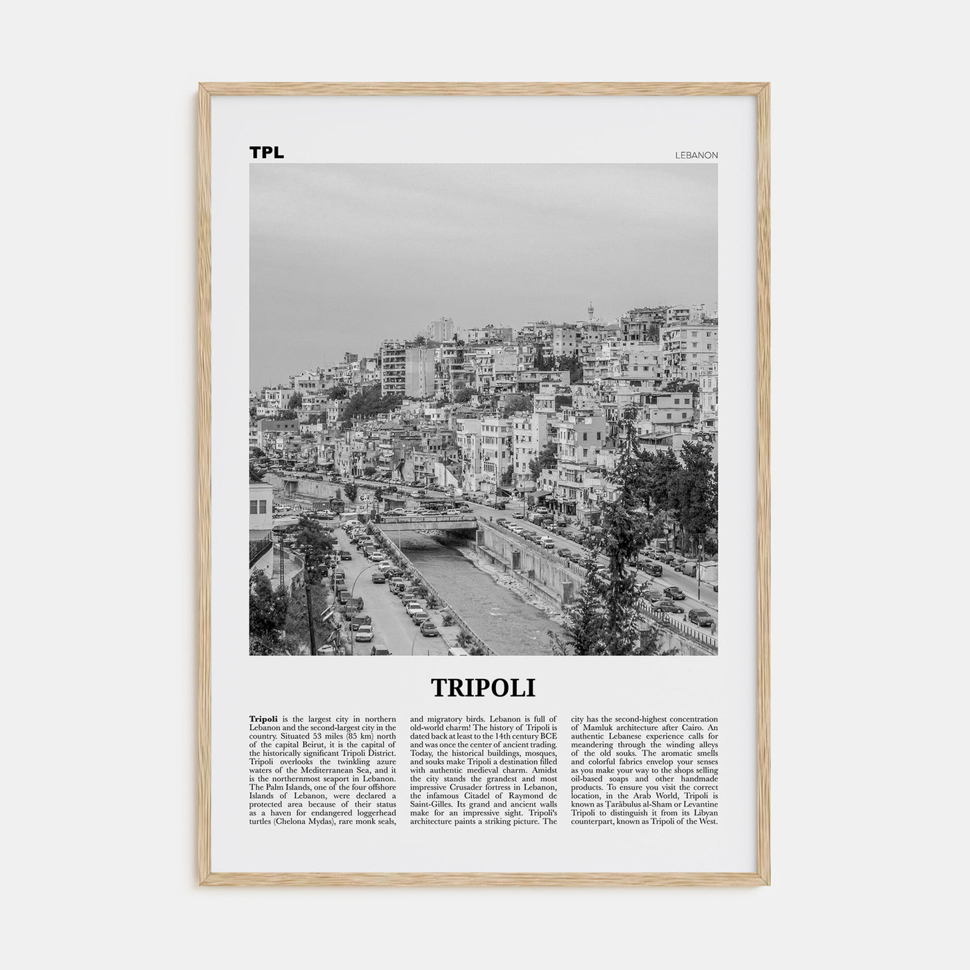 Tripoli, Lebanon Travel B&W No 2 Poster