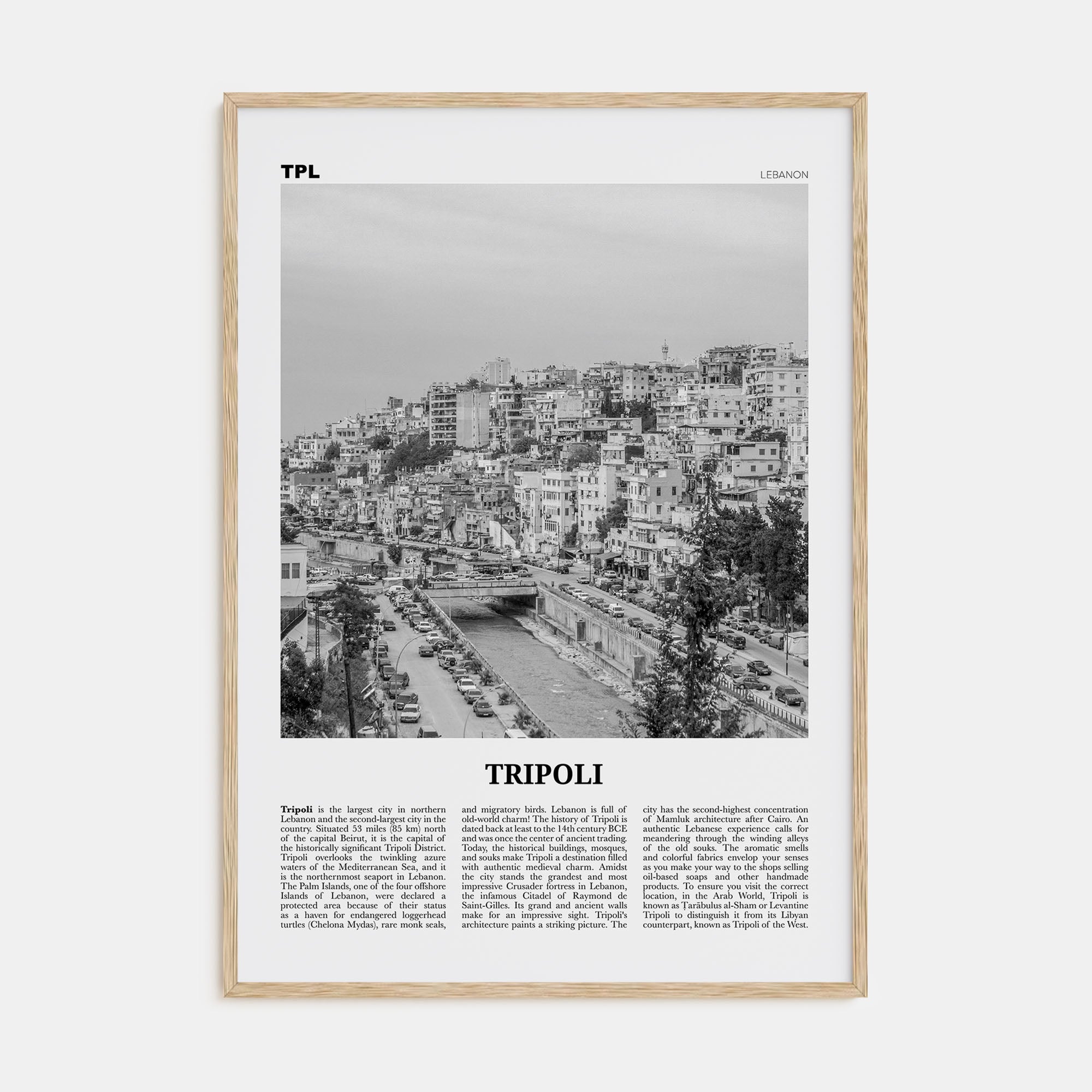 Tripoli, Lebanon Travel B&W No 2 Poster