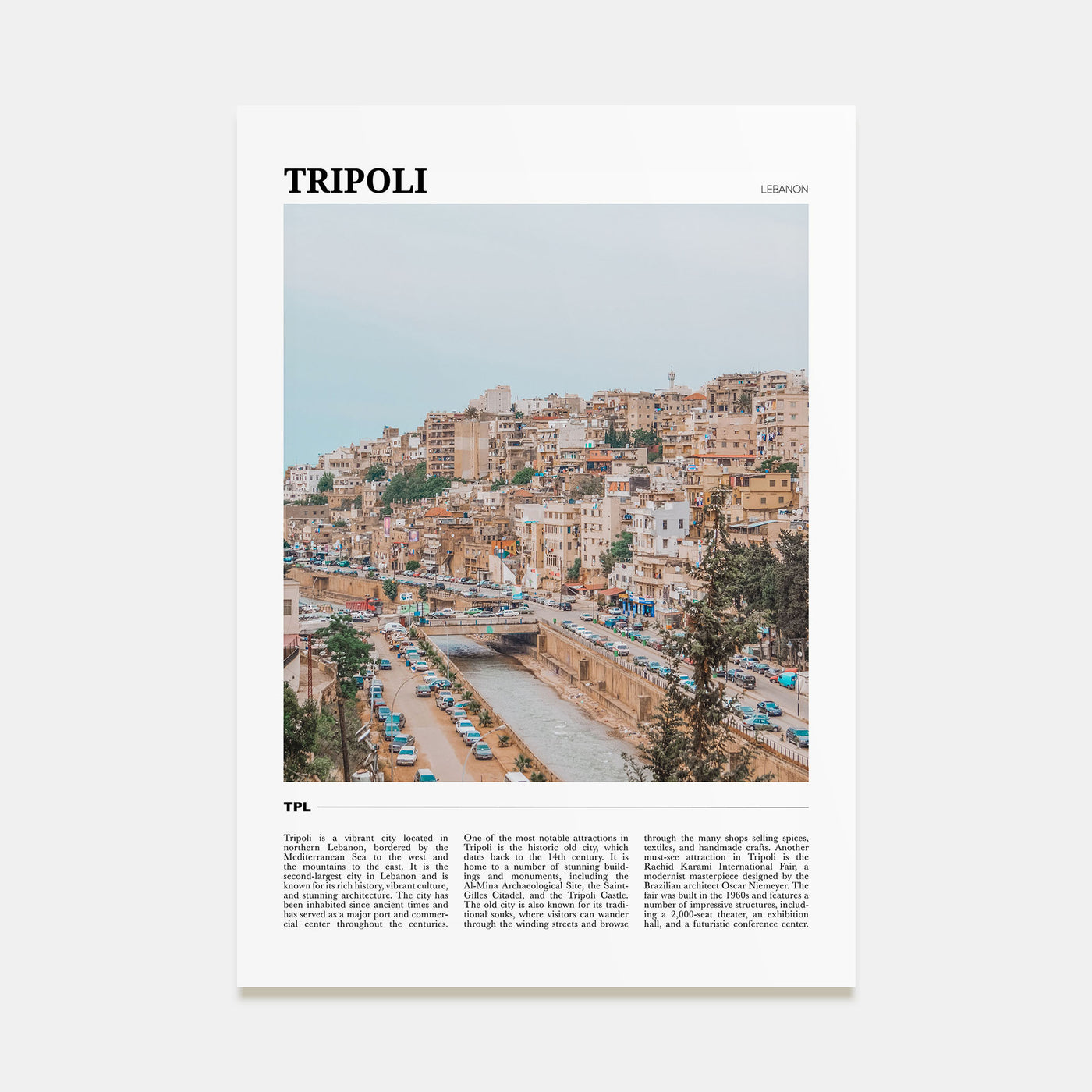 Tripoli, Lebanon Travel Color Poster
