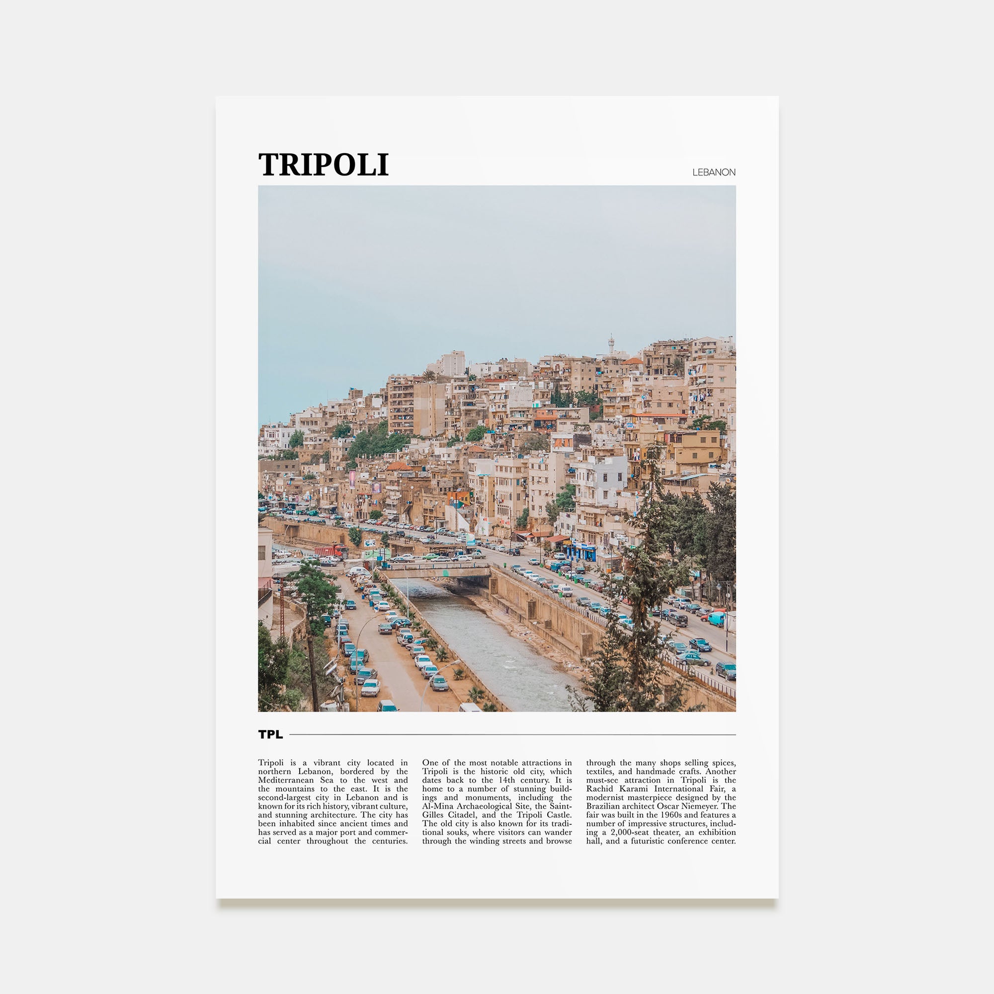 Tripoli, Lebanon Travel Color Poster
