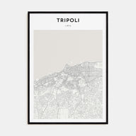 Tripoli, Libya Map Portrait Poster