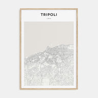 Tripoli, Libya Map Portrait Poster
