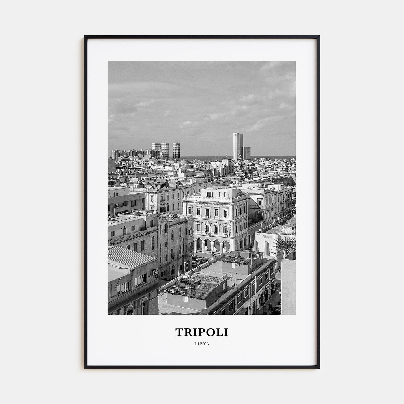 Tripoli, Libya Portrait B&W Poster
