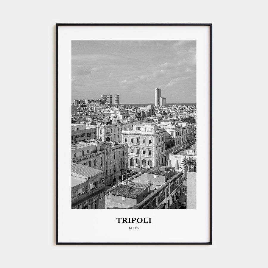 Tripoli, Libya Portrait B&W Poster