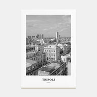 Tripoli, Libya Portrait B&W Poster