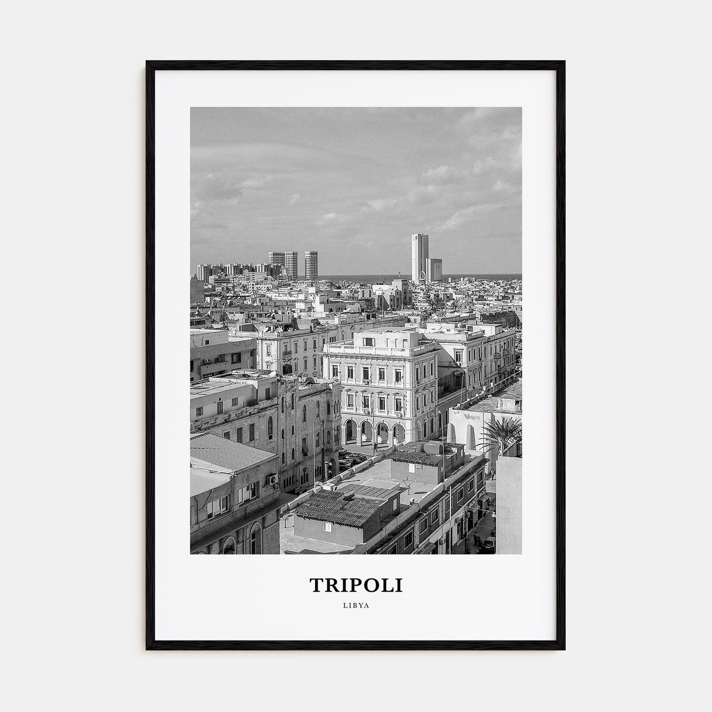 Tripoli, Libya Portrait B&W Poster