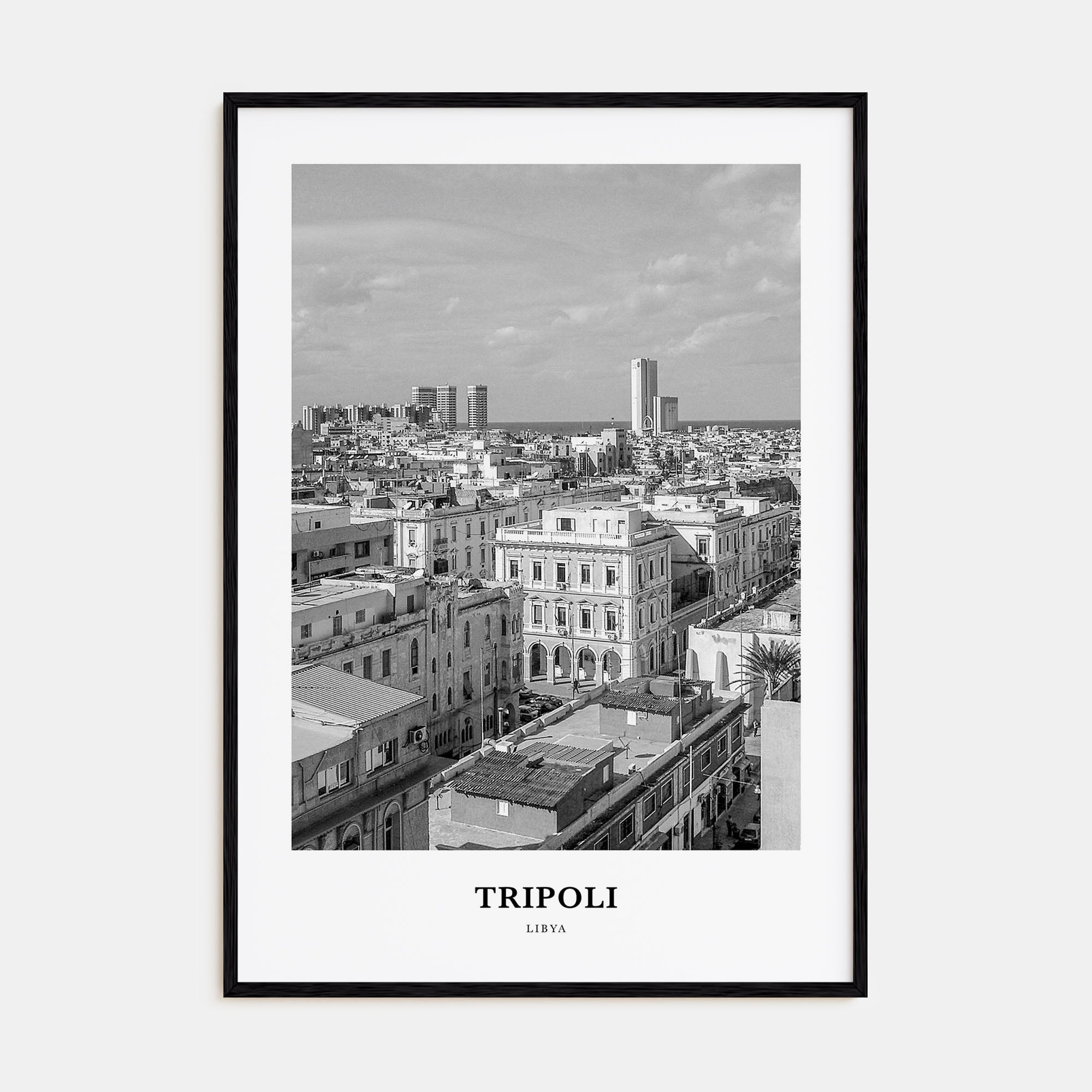 Tripoli, Libya Portrait B&W Poster