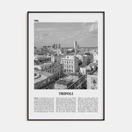 Tripoli, Libya Travel B&W Poster