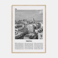 Tripoli, Libya Travel B&W Poster