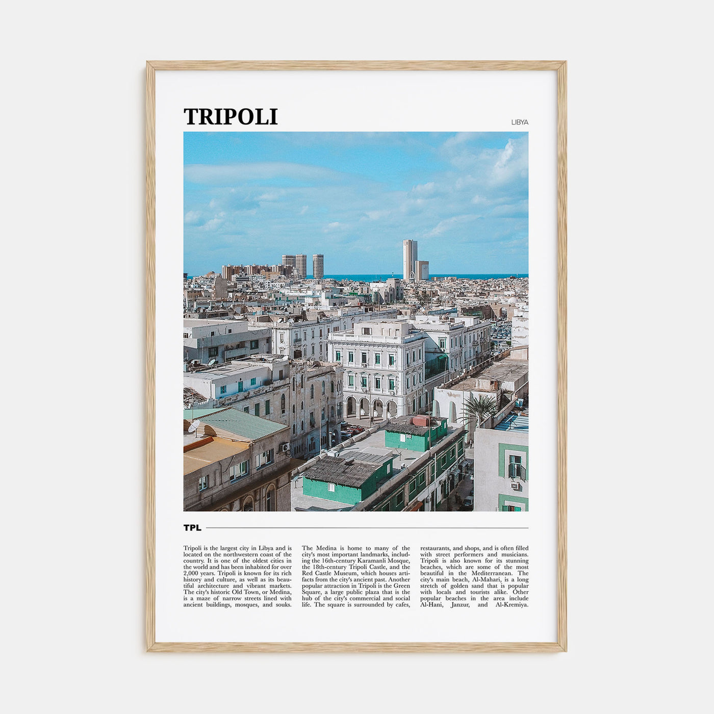 Tripoli, Libya Travel Color Poster
