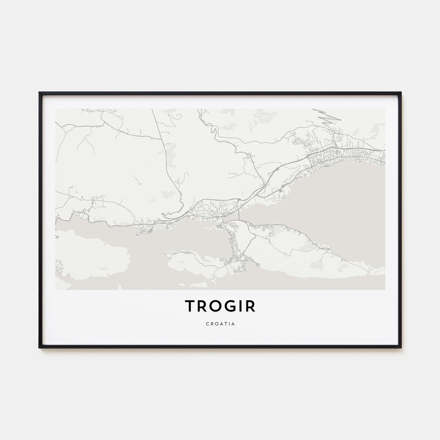 Trogir Map Landscape Poster