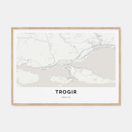 Trogir Map Landscape Poster