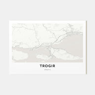 Trogir Map Landscape Poster