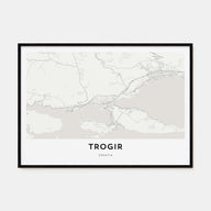 Trogir Map Landscape Poster