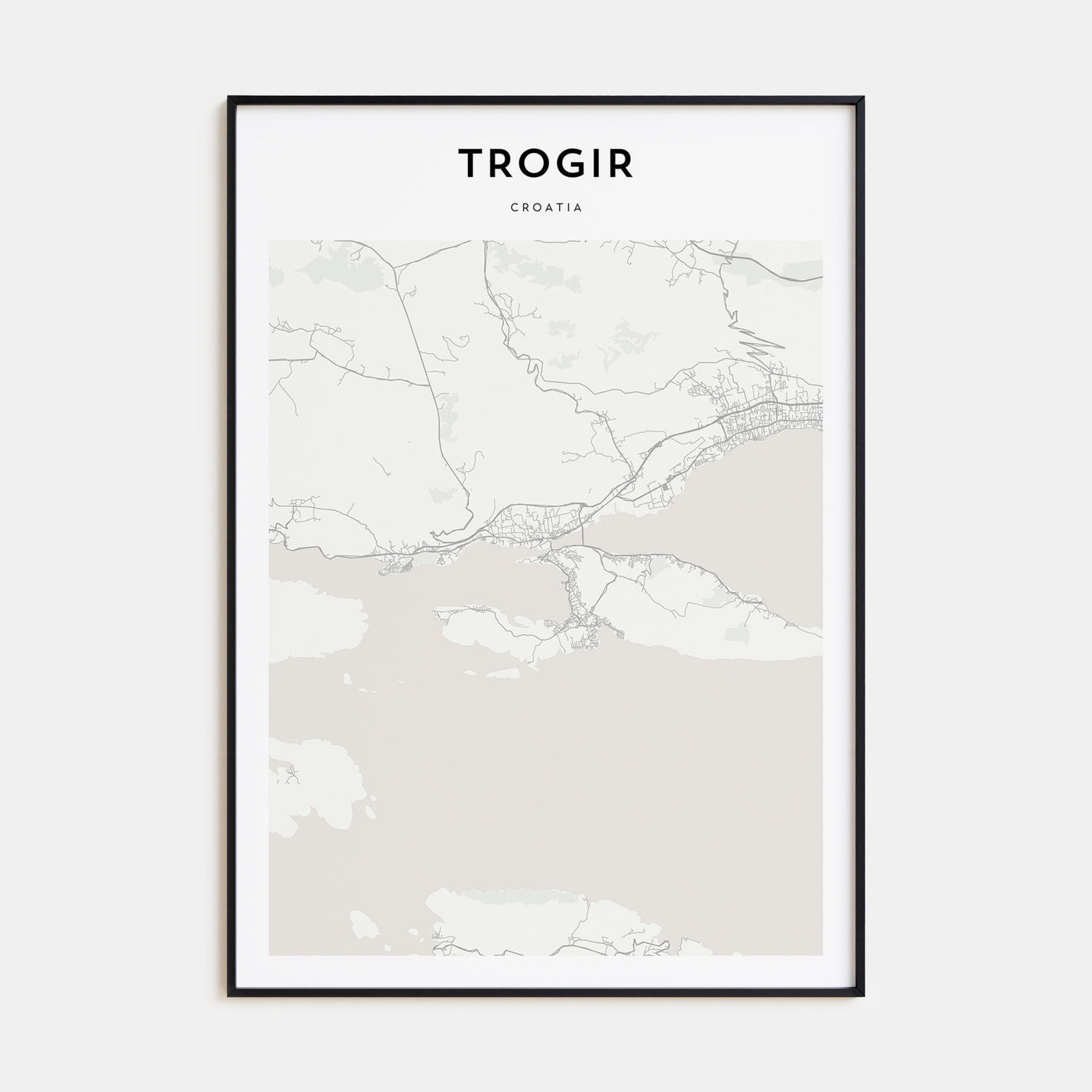 Trogir Map Portrait Poster