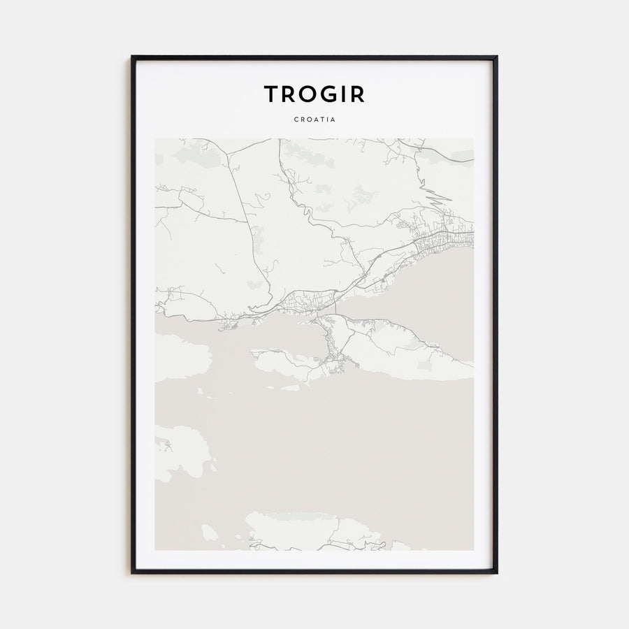 Trogir Map Portrait Poster